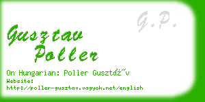 gusztav poller business card